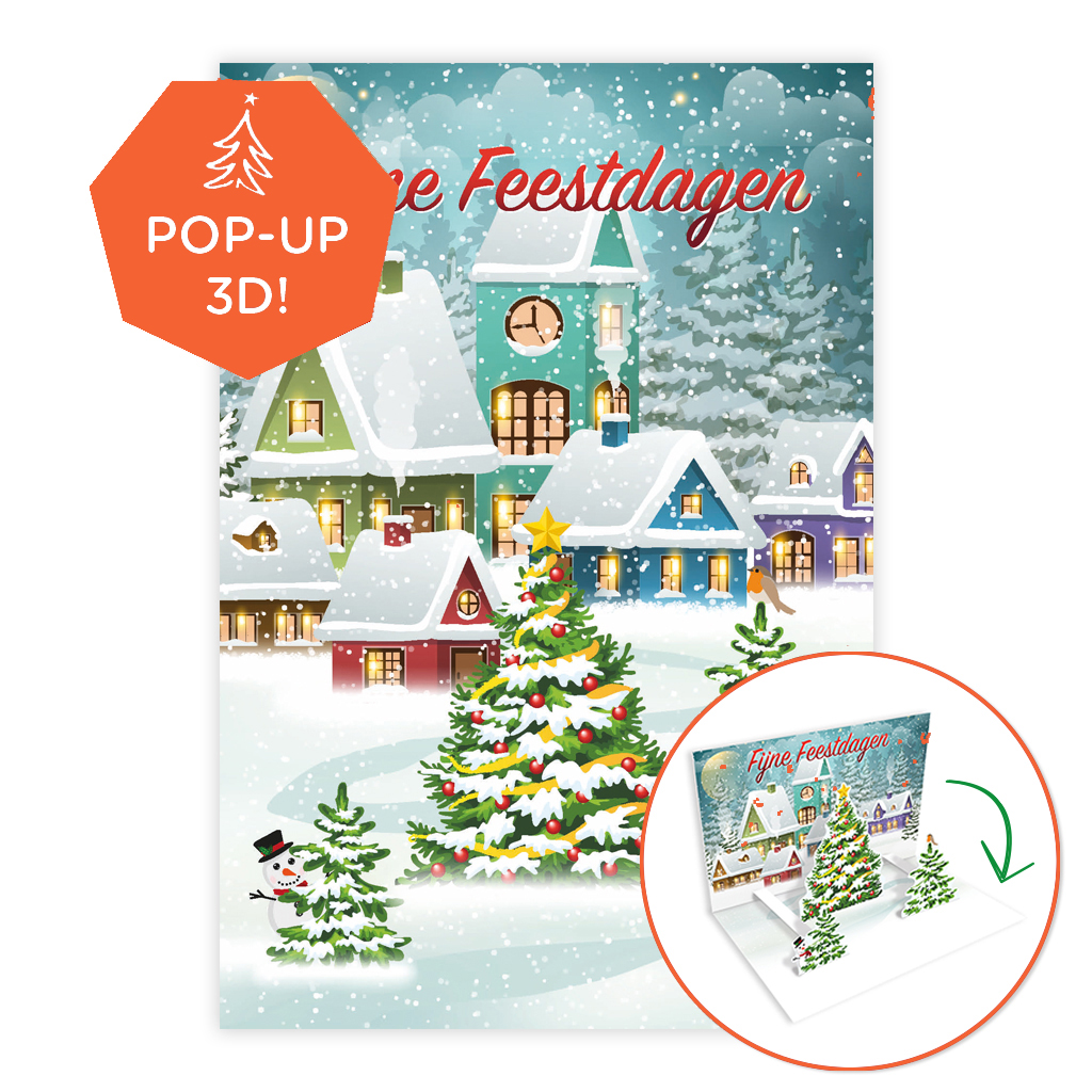 ZB0117 - Pop-Up kaart<br> Sneeuwlandschap 
