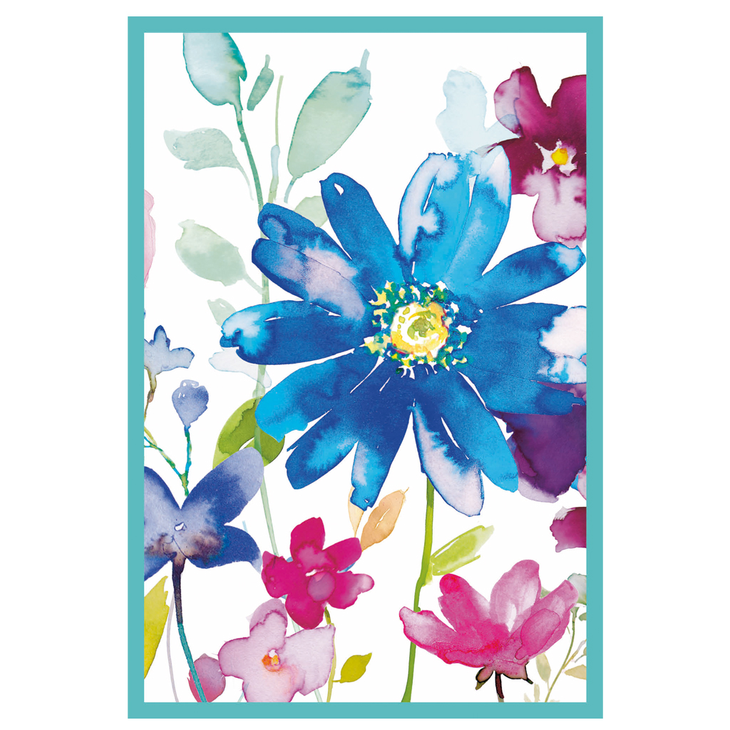 ZB0054 - Wenskaarten Aquarel bloemen